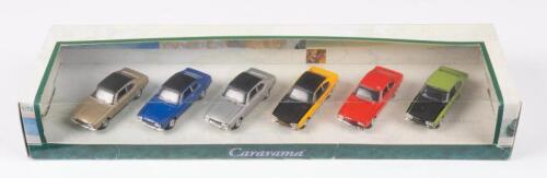 FORD: A Cararama 1:72 scale Ford Capri six model set in original box