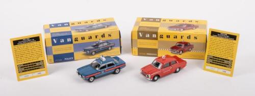 FORD: Two Vanguards 1:43 scale Ford Cortina's in boxes, includes a MkIV 1.6L police car and a MkI London Transport radio-control car