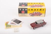 FORD: A Vanguards 1:43 scale Ford Anglia sedan in maroon & grey in box