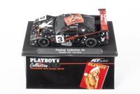 PLAYBOY: A 1:32 scale Fly Car Models 'Playboy Collection 03 - December 1970 - Carol Imhof' Lister Storm slot car, within acrylic case