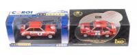 ESCORT: Two 1:43 scale Ford Escort MKII rally models including one by Corgi - 1975 Manx Rally Winner, the other by IXO RAC 1976 Winner