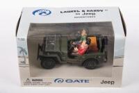 JEEP: A Gateway Global 'Laurel & Hardy in Jeep Adventures' Jeep model in box, 10cm long