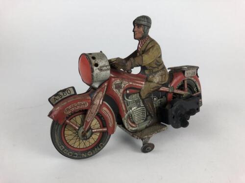 TOURING: Touring bike by Arnold West Germany c1958, clockwork, 19 cms, great litho.