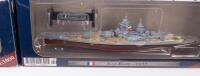 WARSHIPS: Two Deagostini 1:1000 scale WWII warship models in boxes, includes the 1939 Dunkerque and the 1955 Jean Bart - 2