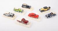 SOLIDO: A group lot of six boxed 1:43 scale Solido models including Chevrolet, Dodge, Rolls Royce, Renault, Cadillac and Packard along with one loose Matchbox Cadillac