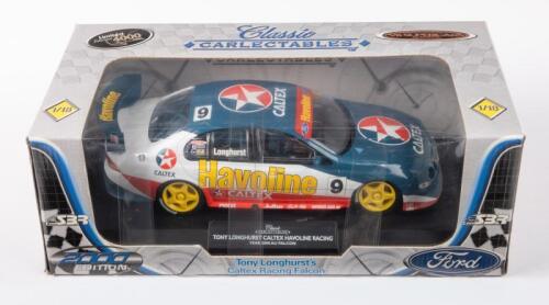 TONY LONGHURST: A 1:18 scale Classic Carlectables V8 Supercars 2000 Ford Falcon AU as driven by Tony Longhurst #9 Caltex Havoline Racing team, boxed with COA numbered 0158/4000
