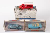 DINKY/MATCHBOX: Three approximately 1:43 scale models including two by Dinky, a 1953 Buick Skylark and a 1955 Bentley R Continental, along with Matchbox Power of the Press 1920 Mack AC Pravda