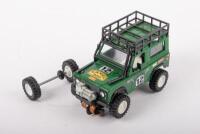 LAND ROVER: A rare and interesting Scalextric STS Land Rover 4x4 in green, Camel Trophy #12 livery