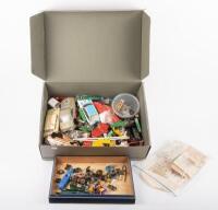 SCALEXTRIC: A large group of vintage Scalextric parts and accessories including car bodies, wheels, accessories and more