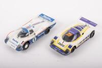 PORSCHE/JAGUAR: Two Scalextric models, one of a Porsche 962 the other of a Jaguar XJR9