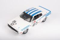 VALIANT: A Trax 1:24 scale Chrysler Valiant Charger (TRL5C) as raced by Leo Geoghegan and Peter Brown at Bathurst 1971, white, black interior, opening features, engine detail, racing number '43' with associated sponsorship decals, swing tag numbered '0033 - 2