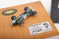 BT19: A Top Gear Legends 1:43 scale 1966 BT19 V8 model mounted on timber base with numbered metallic plate in perspex case - 2
