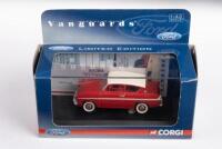 FORD: A Corgi Vanguards 1:43 scale Ford Anglia 105E in Dragoon red paintwork, code VA00125, comes in original box