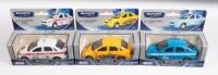 LADA: Three Autotime Collection 1:34 scale Lada&nbsp;Kalina&nbsp;sedan models in boxes