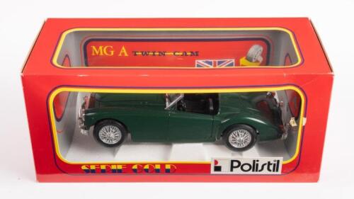 MGA: A Polistil TG SERIE GOLD 1:18 scale MG A TWIN CAM in British Racing Green, within original box