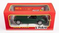 MGA: A Polistil TG SERIE GOLD 1:18 scale MG A TWIN CAM in British Racing Green, within original box