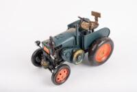 LANZ: A Boyle Industries modern metal circa 1930s Lanz Bulldog tractor model, 26cm long, in box