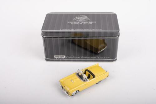 FORD: A Matchbox Collectibles Platinum Edition 1:43 scale 1955 Ford Thunderbird convertible, code 92542, in original tin box