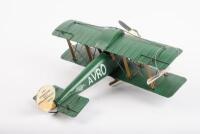 AVRO: An Auto Petit modern tin Avro 504K bi-plane model, wingspan 32cm, fuselage length 30cm - 3