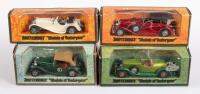 MATCHBOX YESTERYEAR: Four Matchbox Models of Yesteryear small scale 1930s/40s passenger car models in boxes