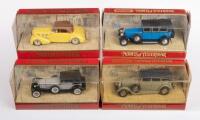 MATCHBOX YESTERYEAR: Four Matchbox Models of Yesteryear small scale 1920s/30s passenger car models in boxes