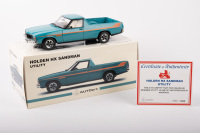 HOLDEN: An Autoart, 1:18 scale, limited edition [921/1800], Holden HX&nbsp;Sandman Utility in Aquarius colour