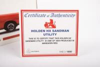 HOLDEN: An Autoart, 1:18 scale, limited edition [863/1800], Holden HX&nbsp;Sandman Utility in Mandarin red&nbsp;colour - 2