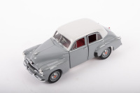 HOLDEN: A Trax, 1:24 scale, 1953 Holden FJ Special sedan in two tone grey and red interior