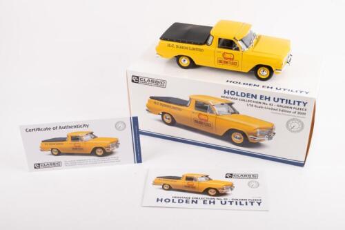 HOLDEN: A Classic Carlectables, 1:18 scale, limited edition only 3500 made, Holden EH Utility in Golden Fleece service vehicle livery