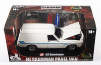 HOLDEN HJ SANDMAN: A 1:24 scale Holden HJ sandman panel van, finished in white with blue stripes paintwork