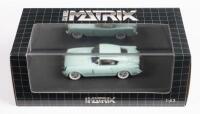 CORVETTE: A 1:43 scale Matrix Scale Models of a 1954 Corvette Corvair Concept car in light green, limited edition 351 of 408, within acrylic case