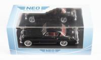 NASH: A 1:43 scale Neo Scale Models Nash Healey Coupe in black, within acrylic case