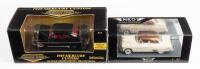 CHEV/MERCURY: Two 1:43 scale models including a Neo Models Chevrolet De Luxe HT Coupe and a American Muscle models 1949 Mercury Custom