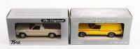 TRAX: Two 1:43 scale Trax Holden models including a HZ Kingswood Ute in white along with a Holden Sandman Van in yellow