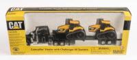 CAT: A Norscot scale models Caterpillar Hauler with Challenger 45 Tractors, 1:64 scale, boxed