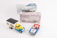 LIBERTY CLASSICS: Two Liberty Classics coin bank models including a 1955 Chevrolet Convertible in Pepsi Cola livery, and a 1942 Chevrolet box van in Cheerios cereal livery