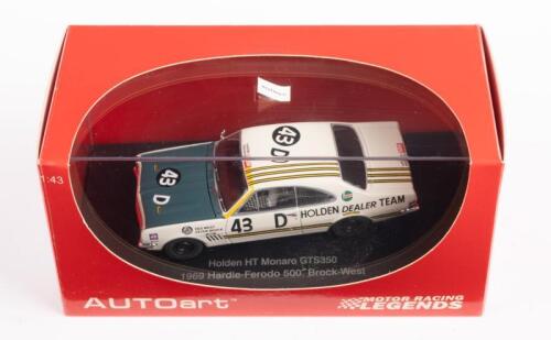 1969 BATHURST: A 1:43 scale AUTOart Holden HT Monaro GTS350 1969 Bathurst Hardie Ferodo 500 #43D as driven by D.West & P.Brock, boxed