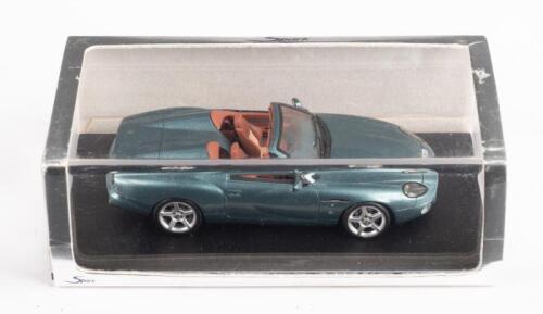 ASTON MARTIN: A Spark Models, possibly 1:43 scale 2004 Aston Martin DB AR1 convertible in metallic green with brown/tan interior, in original box