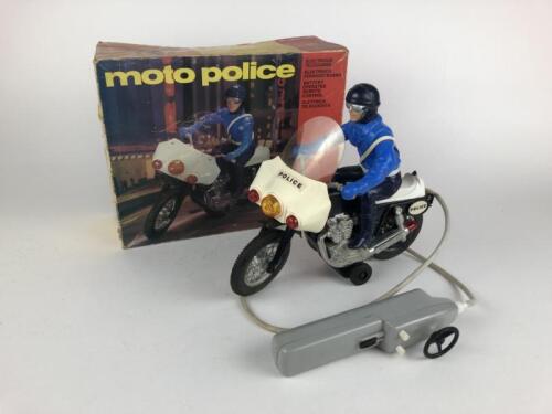 POLICE: MOTO POLICE by Joustra France c1970s, battery remote operated, 29 cms.