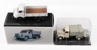 COMMERCIAL VEHICLES: Two possible 1:43-1:50 scale commercial vehicle models including a Horch H3 and a GAZ Refuse Lorry
