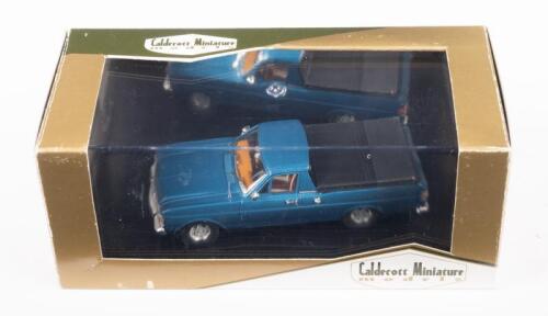 XY UTE: A 1:43 scale model by Caldecott Miniature Models of a 1971 Ford Falcon XY Ute in blue, boxed