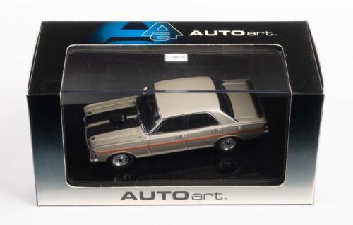 XY GTHO: A 1:43 scale AUTOart Ford Falcon XY GTHO in Quick Silver, boxed with COA numbered 2845/5000