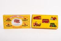 MATCHBOX: A Matchbox Series '40th Anniversary Collection' box set comprising of five models including Road Roller, Tractor, Bus, Horse Drawn Milk Float and a Fire Engine