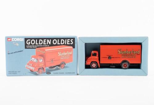 438 · CORGI: A 1:50 scale Corgi Golden Oldies No.30301 Thames Trader box truck in Slumberland bedding manufacturers livery, boxed