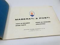 MASERATI: A Spare Parts Catalogue for the Mistral published by Officine Alfieri Maserati SpA [Location: Sydney] - 2