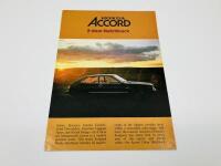 HONDA: A Sales Brochure for the Accord 2-door Hatchback [Location: Sydney]