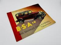 B.S.A: A group of three Sales Brochures for the Scout and Ten models [Location: Sydney] - 2