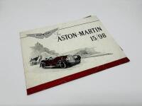 ASTON MARTIN: A pair of Sales Brochures for the 15/98 2-litre model, plus a road test article from a 1938 issue of The Motor [Location: Sydney] - 6