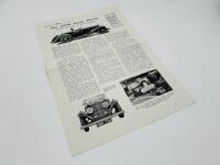 ASTON MARTIN: A pair of Sales Brochures for the 15/98 2-litre model, plus a road test article from a 1938 issue of The Motor [Location: Sydney] - 9