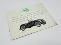 MG: A group of four Sales Brochures for the Midget J-type, P-type and T-type models [Location: Sydney] - 7